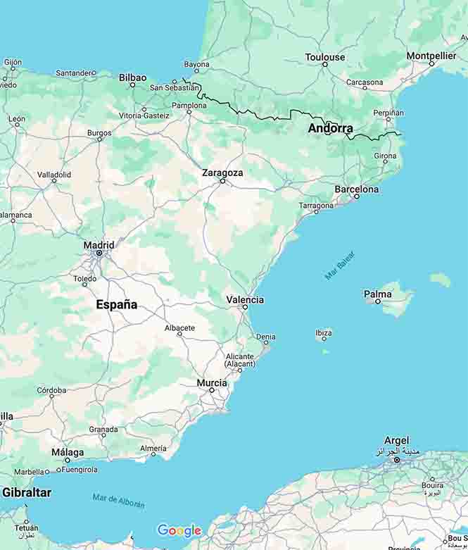 Mapa España Naterial